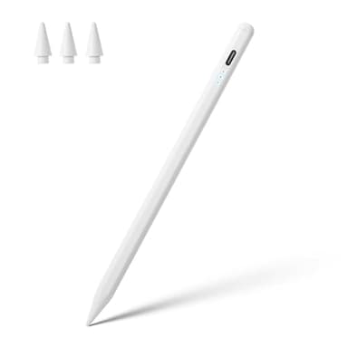 Stylus Pen for iPad A16 11th 10th 9th 8th 7th 6th Generation, iPad Pro 12.9 11 13 inch M4, iPad Air M3 M2 5th 4th 3rd Gen, iPad Mini A17 pro 7 6 5, for Apple Pencil Pro 1st 2nd Gen Alternative (White)