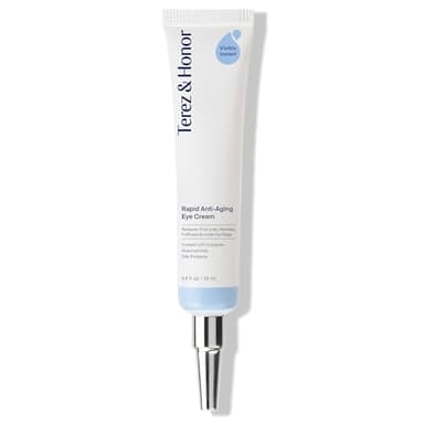 TEREZ & HONOR Rapid Anti-Aging Eye Cream - Instant Eye Tightener & Lifting Serum for Under Eye Bags, Puffiness, Dark Circles, Fine Lines & Wrinkle Reduction - Niacinamide + Peptides – Made in USA