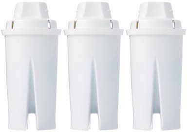 Amazon Basics Replacement Water Filters for Pitchers, Compatible with Brita Water Pitchers & Drinking Water Filter Systems, BPA-Free, WQA & NSF Certified, Made in Europe, 6 Month Filter Supply, 3-Pack