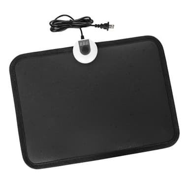 TISHIJIE Electric Heated Floor Mats - AC 110V Foot Heater, Heated Foot Warmer Mat Under Desk for Office and Home (Black)