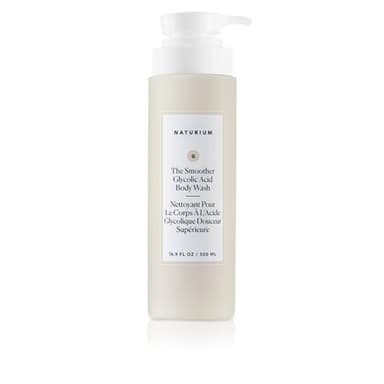 Naturium The Smoother Glycolic Acid Exfoliating Body Wash | With an AHA Blend of Glycolic & Lactic Acids, For Rough, Uneven Skin | 16.9 FL OZ / 500 ml