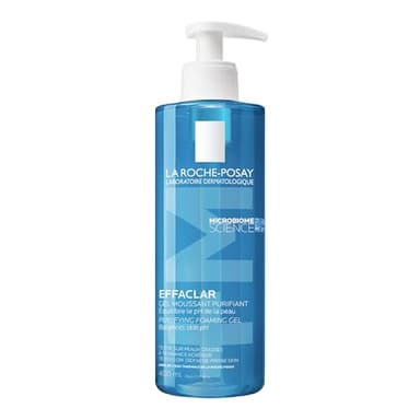 La Roche-Posay Face Wash Gel Cleanser, Effaclar Gentle Purifying Foaming Gel for Oily and Sensitive Acne-Prone Skin. Alcohol-free, Soap-Free, Paraben-free, Non-Comedogenic, 400mL