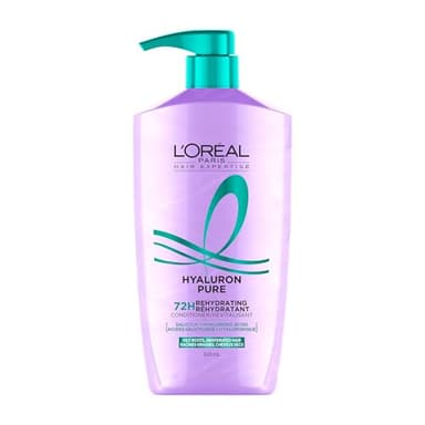 L'Oréal Paris Hair Expertise Hyaluron Pure Rehydrating Conditioner, With Salicylic Acid and Hyaluronic Acid for Oily Roots and Dehydrated Hair, 828ml