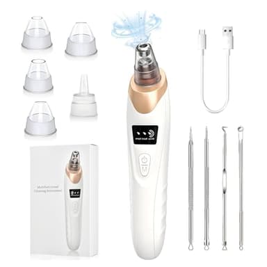 AEIMIAIDE Blackhead Remover Pore Vacuum, USB Rechargeable Black Head Remover Tool with 5 Probes & 3 Adjustable Modes Suction for All Skin
