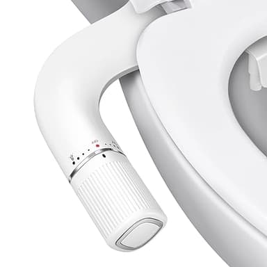 BIGCOW Bidet Attachment for Toilet, Ultra-Slim Dual Nozzle (Frontal & Rear Wash) Hygienic Toilet Bidet, Fresh Cold Water Pressure Adjustable Bidet Attachment with Stainless Steel Inlet