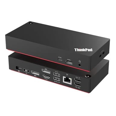 ThinkPad 40AY0090 Universal USB-C Docking Station for Lenovo Laptops, 3 External Displays, Comes with Package ITSPWR