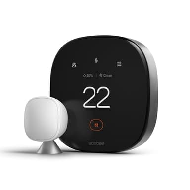 ecobee New Smart Thermostat Premium with Smart Sensor and Air Quality Monitor - Programmable Wifi Thermostat - Works with Siri, Alexa, Google Assistant