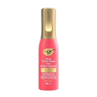 OGX Repair & Protect Bond Protein 230°C Heat Protect Spray, Thermal Protection Spray for Targeted Damage Repair & Protection from Heat Damage, 193 mL