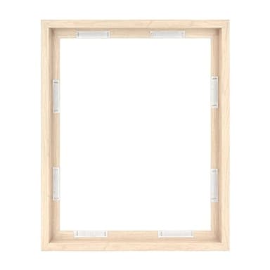 MCS Canvas Float Frames 16x20 Frame, Natural Woodgrain for Finished Canvases, Vertical & Horizontal Wall Hanging Large with Adhesive for Canvas Paintings (1-Pack)