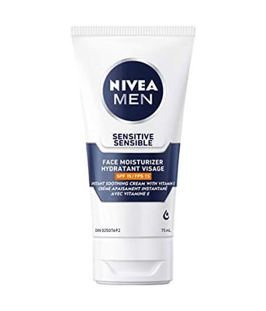 NIVEA MEN Sensitive Skin Face Moisturizer with SPF 15, 75mL
