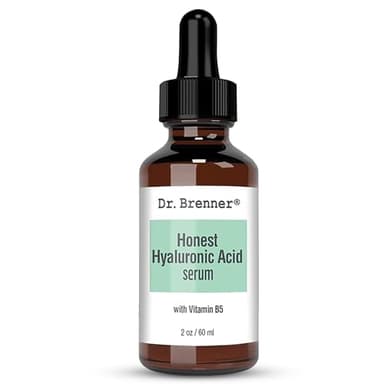 2 oz. Hyaluronic Acid Serum For Skin Made with 100% Pure Hyaluronic Acid Plumping Anti-Aging Hydrating Moisturizing HA Serum With Vitamin B5 by Dr. Brenner