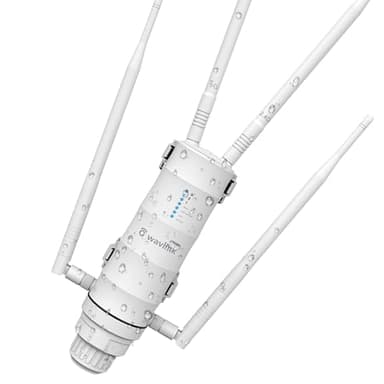 AC1200 Outdoor WiFi Repeater, WAVLINK High Power Outdoor Weatherproof WiFi Range Extender/Wireless Access Point/mesh Agent with Passive POE, Dual Band 4x7dBi for Working from Home