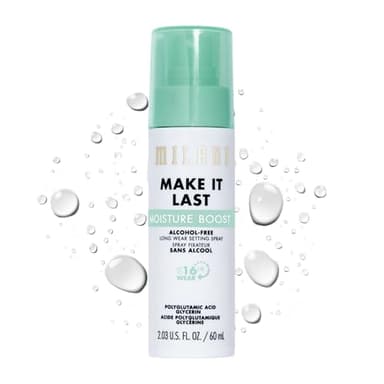 Milani Make It Last Moisture Boost Setting Spray - Alcohol Free Waterproof Makeup Finishing Mist - Hydrating & Soothing Formula for Sensitive Skin - 1 Count