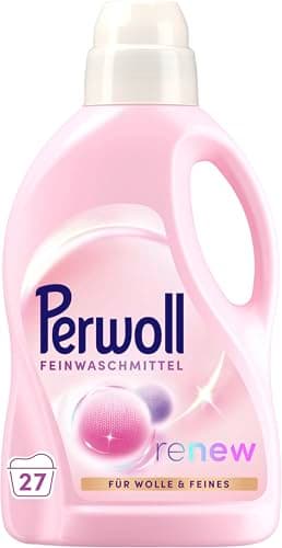 Perwoll Wool & Delicates Detergent (1 x 27 Wash Loads) | Detergent for Fine Fabrics | Gently Cleans, Smoothes and Renews Fibers & Prevents Pilling, with Triple-Renew Technology