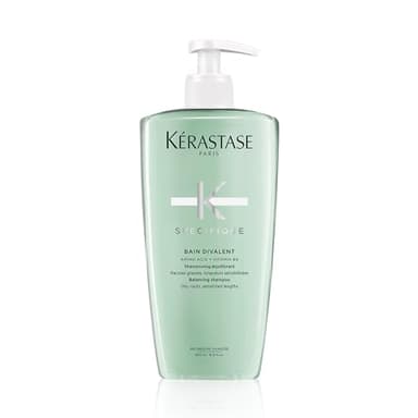 Kérastase Shampoo for Oily Scalp & Hair, Specifique Balancing, Purifies Scalp, Reduces Excess Oil, Adds Volume, Detangles, Silicone Free, Bain Divalent, 500 ml