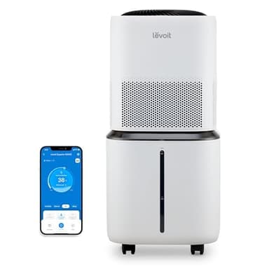 LEVOIT Evaporative Humidifier for Whole House, Covers Up to 3000ft², 22.7L Capacity, 72H Runtime, Smart Control, Top Fill, Foldable with Wheels, Dry Mode & Quiet Sleep Mode