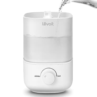 LEVOIT Humidifiers for Bedroom, 2.5L Top Fill Cool Mist Air Humidifier for Baby Nursery, Plants, Ultrasonic, Auto Shut-off, BPA Free, Quiet, Knob Control, 360° Nozzle