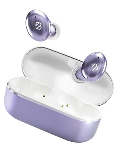 Tempo 30 Wireless Earbuds for Small Ears with Premium Sound, Comfortable Bluetooth Ear Buds for Women and Men, Purple Earphones for Small Ear Canals with Mic, IPX7 Sweatproof, Long Battery, Loud Bass