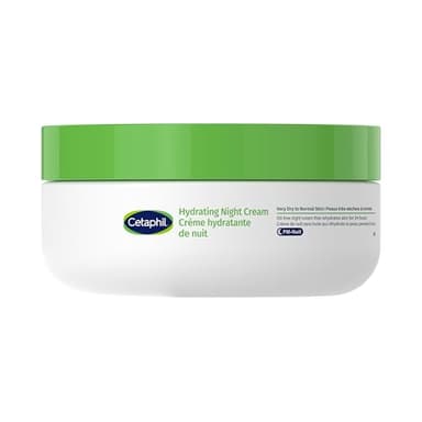 Cetaphil Hydrating Night Cream for Face (48gr) - Made with Hyaluronic Acid and Olive Oil Extract - 24Hr Intense Hydration - Fragrance-Free, Paraben-Free - For Dry and Sensitive Skin