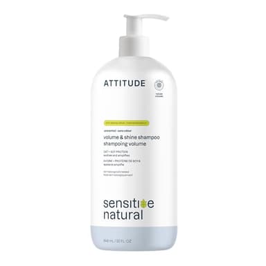 ATTITUDE Extra Gentle Hair Shampoo for Sensitive Dry Scalp, Made in Canada, EWG Verified, Soothing Oat, For Thin Hair, Vegan and Plant-Based, 946 mL