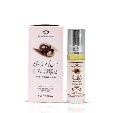 Al-Rehab Choco Musk Marshmallow Perfume Oil Roll-On - 6ml (0.2 oz) | Gourmand Fragrance with Strawberry, Marshmallow & Cocoa | Sweet, Fluffy & Addictive | Arabian Dessert Scent for Women