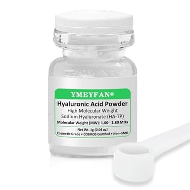 Pure Hyaluronic Acid Serum Powder, Makes 1000 ml DIY Hyaluronic Acid Serum for Facial, High Molecular Weight Cosmetic Grade, Skincare Ingredients for Hydrating Lock Moisturizer