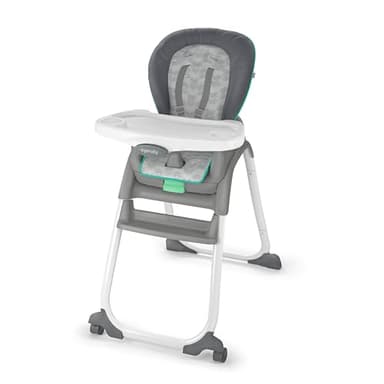 Ingenuity Full Course 6-in-1 High Chair - Baby to 5 Years Old, 6 Convertible Modes, 2 Dishwasher Safe Trays - Astro