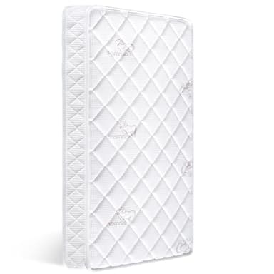 Premium Dual-Sided Crib & Toddler Mattress, 100% Knitted Fabric - Hypoallergenic, 5" Firm Soft Toddler Bed Mattresses, Non-Toxic Crib Mattress Fits Standard Cribs & Toddler Beds