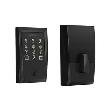 SCHLAGE Encode Smart WiFi Deadbolt with Century Trim in Matte Black (BE489WB CEN 622)