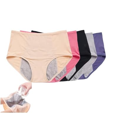 Ever Dry Leakproof Ladies Underwear, Panties Leakproof Underwear,Panties for Women Over 60s with Incontinence (CA/US, Alpha, Large, Regular, Regular, 5Pcs Mixed Color)