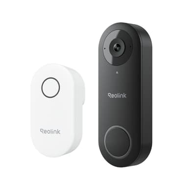 REOLINK Video Doorbell Camera WiFi, 2K Wired Doorbell Camera for Home Security, 2.4/5GHz WiFi, 180° Diagonal, Smart Detection, microSD Card/Cloud Storage, Indoor/Outdoor Surveillance (Chime Included)