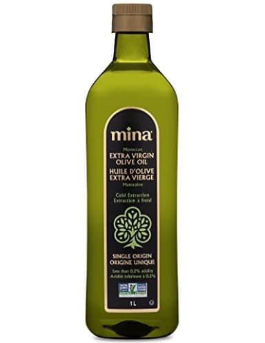 Mina Extra Virgin Olive Oil, Single Origin, Cold Extracted, Moroccan Olive Oil High in Polyphenols, 1 LITER – 33.8 Fl Oz