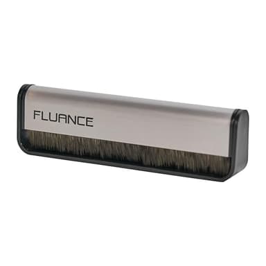 Fluance Anti-Static Carbon Fiber Record Cleaning Brush - Safely Removes Dust & Static from Vinyl Records to Preserve Sound Quality and Reduce Pops, Crackles, Surface Noise (VB50)