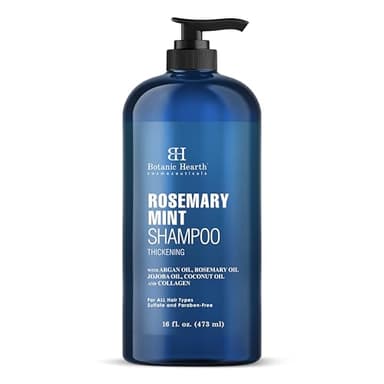 Botanic Hearth Rosemary Shampoo with Biotin & Mint, Sulfate-Free Deep Cleansing Shampoo for Thicker, Fuller-Looking Hair, Nourishing Scalp Care, 16 fl oz