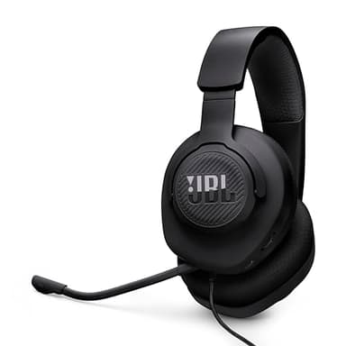 JBL Quantum 100M2 - Wired Over-Ear Gaming Headset with omnidirectional, Detachable mic with Mute Option and Fabric-Covered Memory Foam Ear Cushions, Compatible with All Platforms (Black)