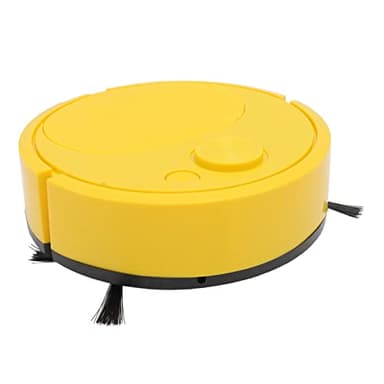 Robot Vacuum, Mini Smart Sweeping Robot, Multifunctional USB Charging Cleaner Auto Robotic Vacuum with Automatic Avoidance Function for Hard Floor Wooden Flooring Tile Carpet (Yellow)