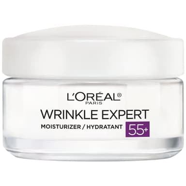 L'Oreal Paris Wrinkle Expert 55+ Anti Aging Day & Night Face Moisturizing Cream, With Calcium to Reduce the Look of Wrinkles, Skin Contours & Density Loss, 50mL