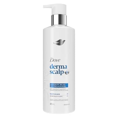 Dove Derma Scalp Shampoo for Boosting Resilience & Controling Flakes, Dandruff Relief with Salicylic Acid, 473 ML
