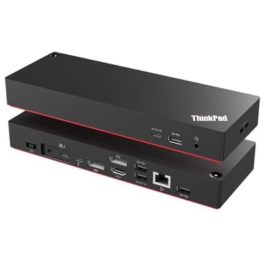 ThinkPad 40B00135 Thunderbolt 4 Universal Docking Station for Lenovo Laptops, 4 External Displays, Power Charging UP to 100W + HDMI 4K Cable + DP Cable+ ITSPWR Cleaning Cloth