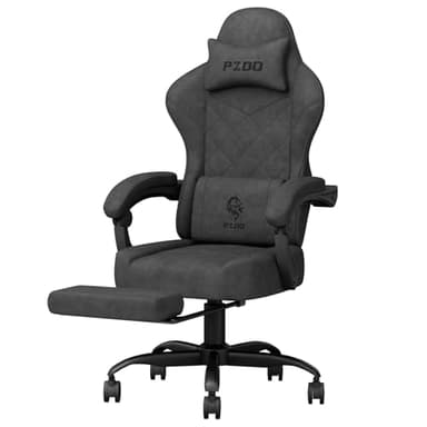 Submi Gaming Chair for Adults, Ergonomic Gaming Chair, Computer Chair with Lumbar Support, Chaise Gamer Reclining Chair, PC Video Game Chair with Headrest and Footrest, Teens, 350LBS, Black