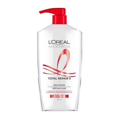L'Oréal Paris Total Repair 5 Conditioner. With Keratin XS, To Repair Split Ends and Restore Hair Strength, For Dry and Damaged Hair, Jumbo Size, 828 ml