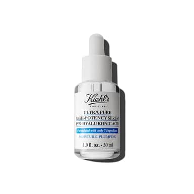 Kiehl's Ultra Pure High-Potency 1.5% Hyaluronic Acid Serum, Concentrated Face Serum for Dry Skin, Instantly Boosts Hydration, Plumps Skin, All Skin Types, Fragrance-free - 30 ml