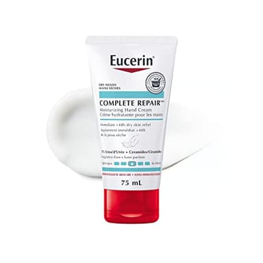 ​​Eucerin Complete Repair Moisturizing Hand Cream, Moisturizing Lotion with 5% Urea and Ceramides for Dry Hands, 75 mL​