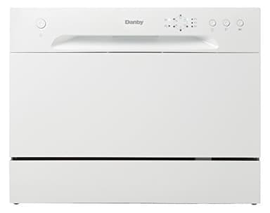 Danby DDW621WDB Countertop Dishwasher with 6 Place Settings, 6 Wash Cycles and Silverware Basket, Energy Star-Rated with Low Water Consumption and Quiet Operation, White