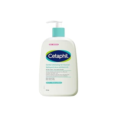 Cetaphil Gentle Exfoliating Salicylic Acid Cleanser, 473ml | Gentle Exfoliator Formulated with AHA, BHA and PHA | Daily Foaming Gel Face Wash for All Skin Types | Dermatologist Recommended Brand
