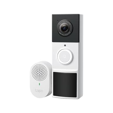 TP-Link Tapo Smart Video Doorbell Camera Wireless with Chime, 2K with Full Color Night Vison & Spotlights, No Monthly Fee, Ring Call, 160° Ultra-Wide View, Free AI Detection, Local Storage (Tapo D210)