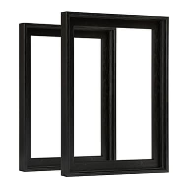 FOLKOR Floating Frame for 8x10 Inch Canvas Painting with 0.6-0.8" Deep, 2 Pack Canvas Floater Frame Living Room Decor, Wall Art frame for Prints Oil Painting Diamond Bedroom Decorations (Black)