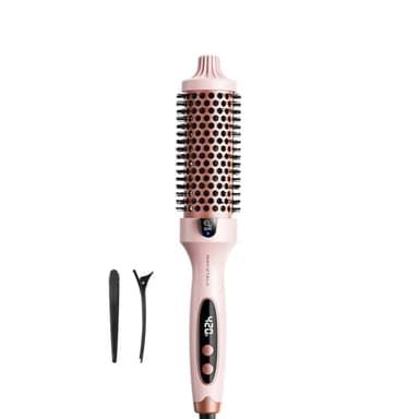 Wavytalk Thermal Brush, Blowout Boost 1.5 inch Curling Brush, Heated Round Brush for Blowout Look, Dual Voltage, Tourmaline Ceramic, Negative Ion Technology, 5 Temperature Settings