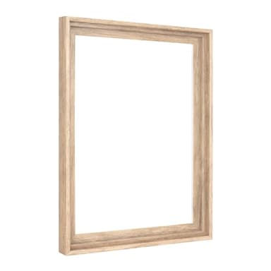 MCS Floating Canvas Frame, Art Frames for Canvas Paintings with Adhesive Fasteners and Hanging Hardware, 12 x 16 Inch Natural Finish