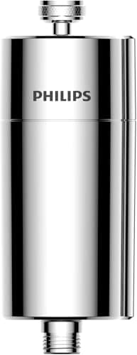 Philips Shower Filter, Water Softener for Hard Water Shower Head Filtration with Double Mesh & NSF Certified KDF Material, Reducing Chlorine/Impurities/Rust Sediments for Handheld Showerhead AWP1775CH